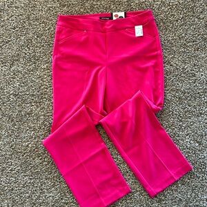 Size 10, roz & Ali dress pants in a beautiful bright pink color.